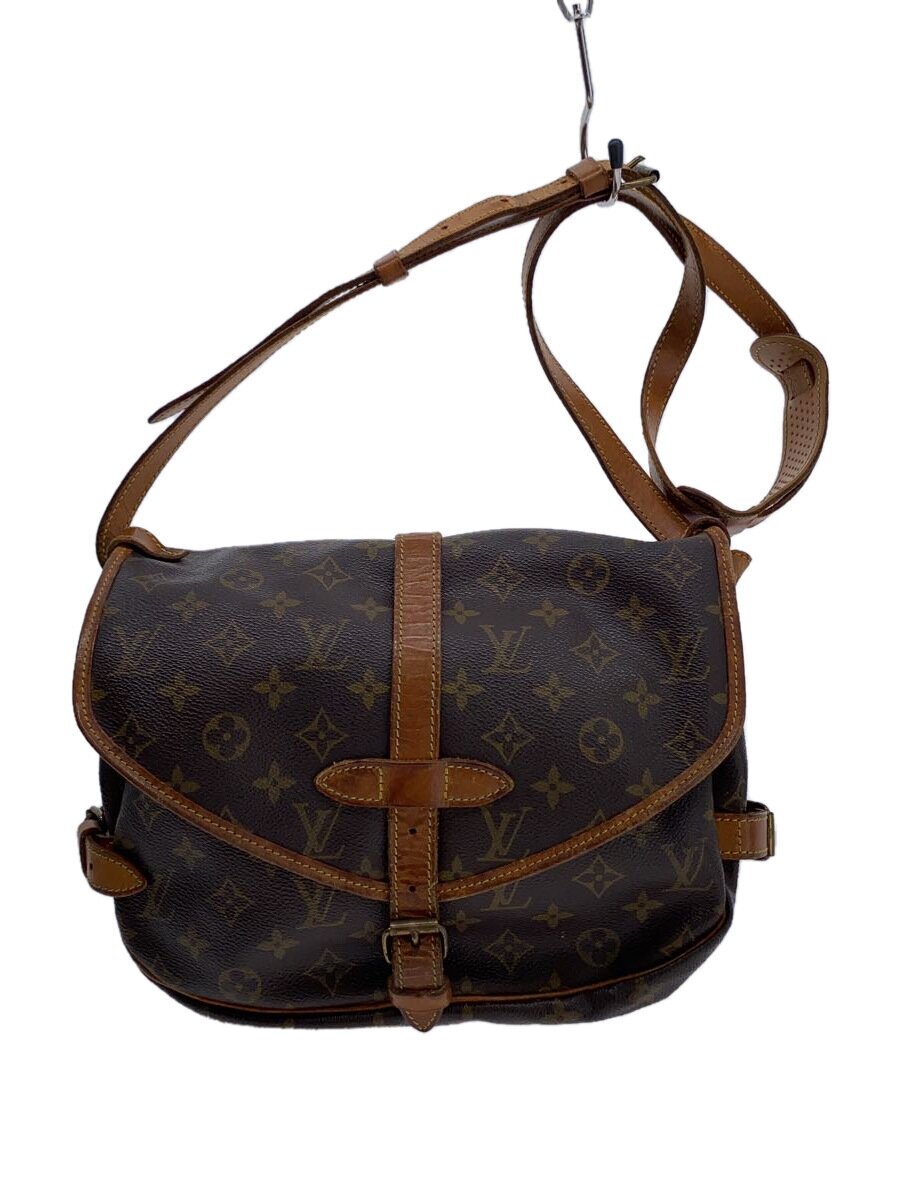【中古】LOUIS VUITTON◆1)ソミュール30_モノグラム・キャンバス/PVC/ブラウン【バッグ】|2nd STREET 店