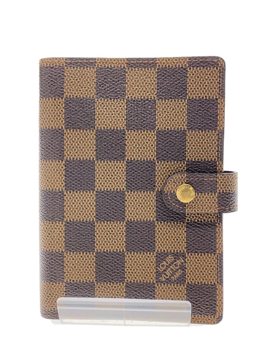 【中古】LOUIS VUITTON◆議事日程PM_ダミエ・エベヌ/なめし革/BRW/レディース【服飾雑貨他】