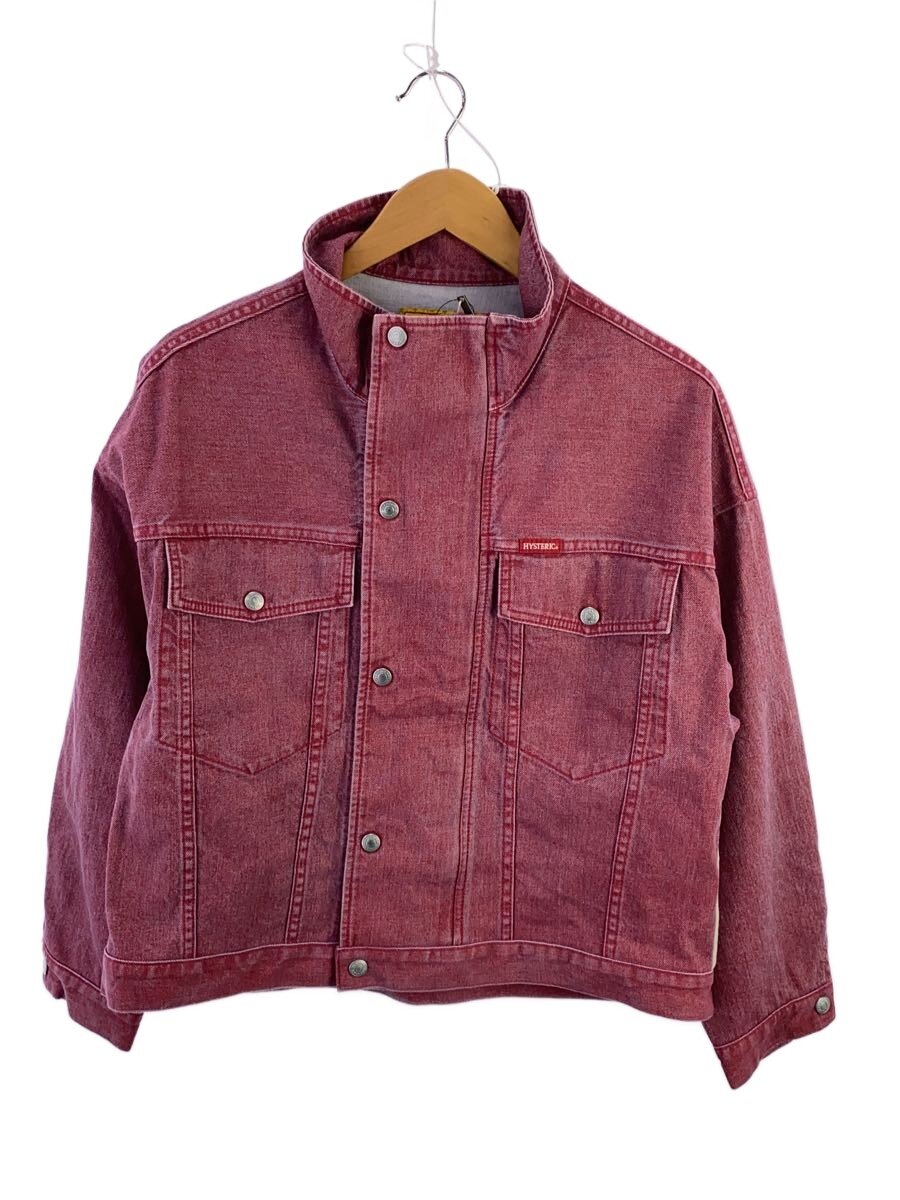 【中古】HYSTERIC GLAMOUR◆Gジャン/FREE/綿織物/さくら色/01241AB04930【レディース御召しもの】