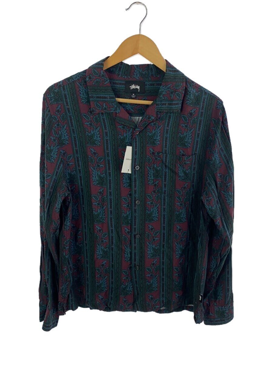 【中古】STUSSY◆S/長袖プルオーバー/M/人絹/マルチ色合い/無地【メンズウェア】