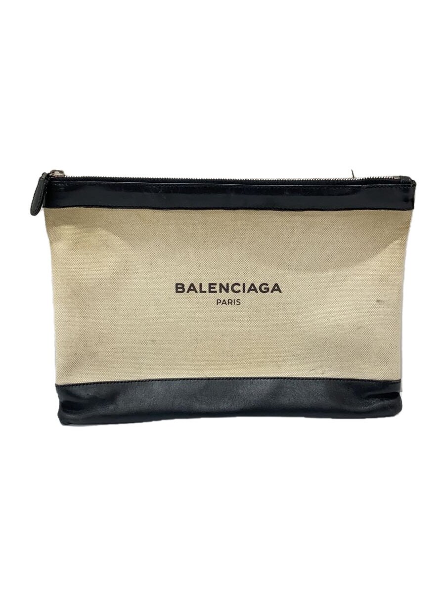【中古】BALENCIAGA◆クラッチペダル御徒面子/帆布/CRM/420407・1090・D・538735【御徒面子】