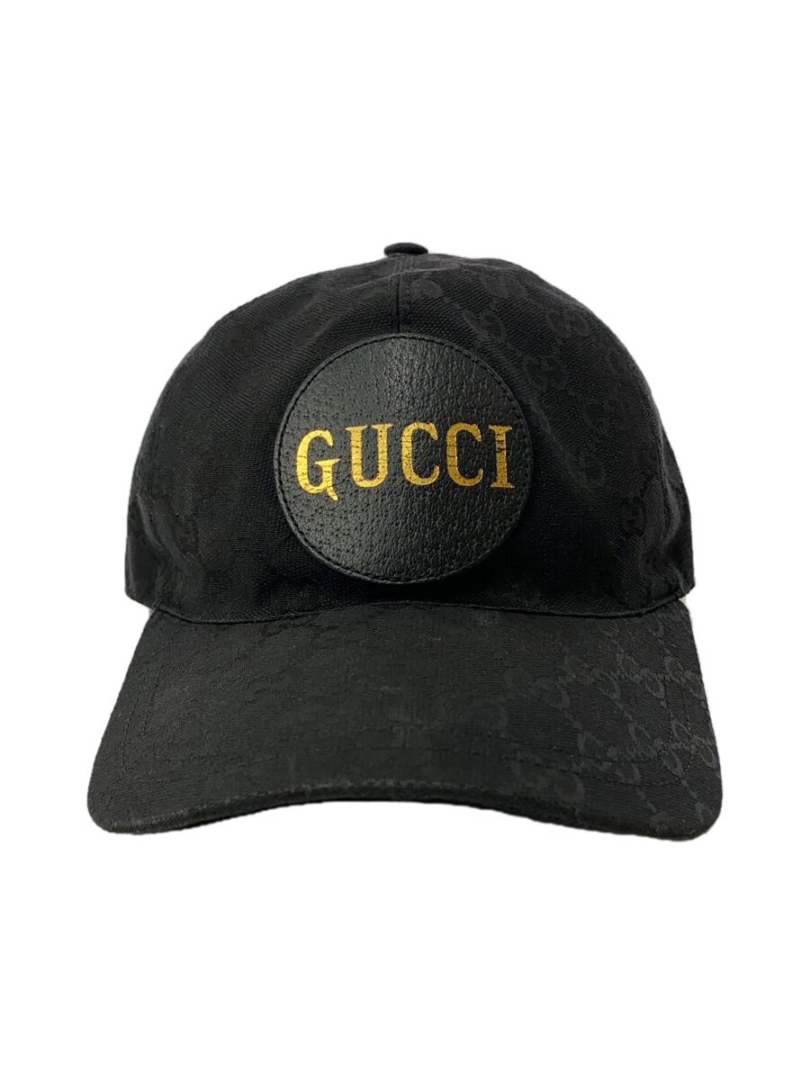 【中古】GUCCI◆旗がしら/L/帆布/BLK/メンズ/576253【服飾雑貨他】