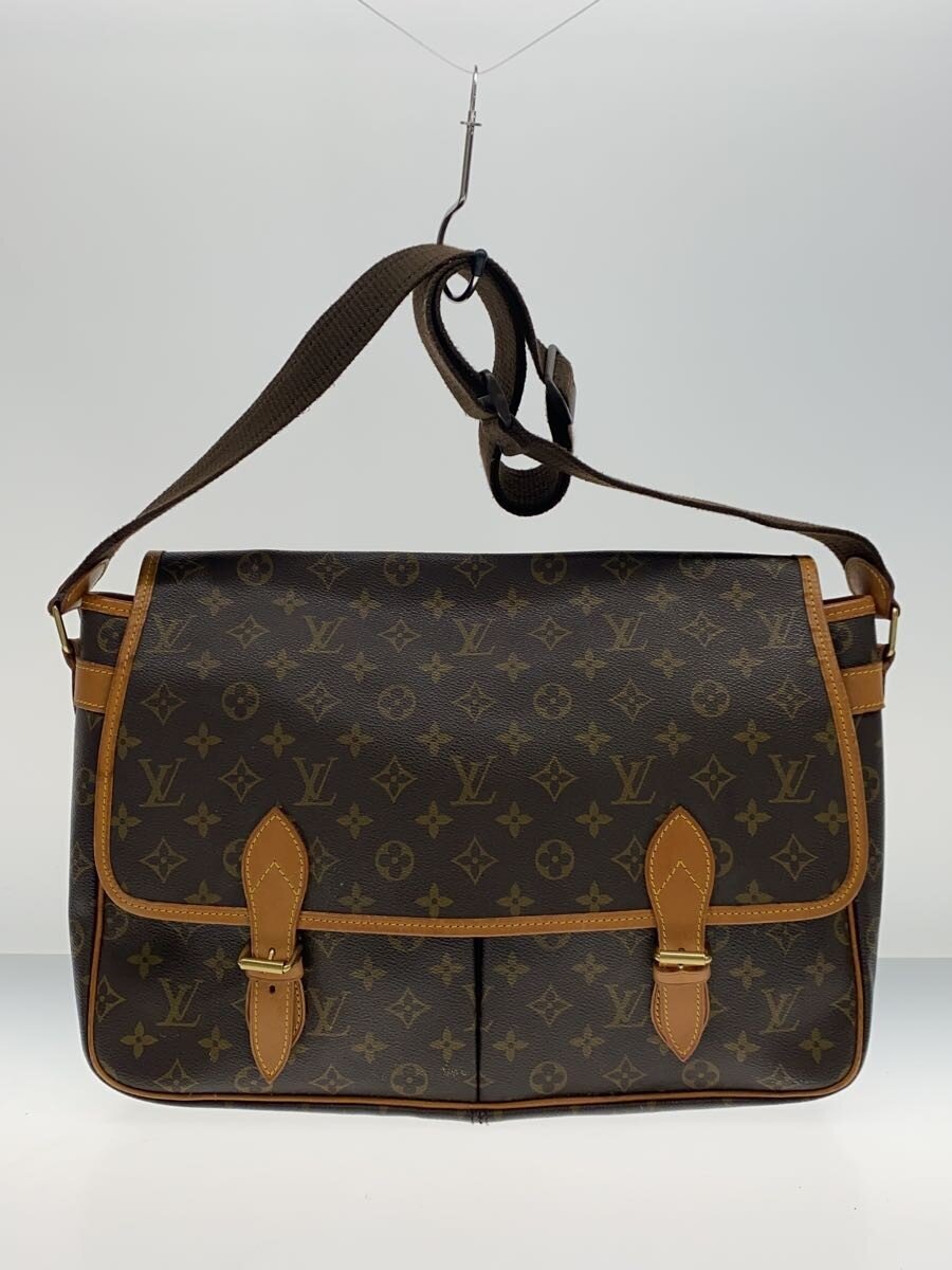 【中古】LOUIS VUITTON◆ルイヴィトン/ジベシエールGM_モノグラム・帆布/PVC/BRW//【御徒面子】