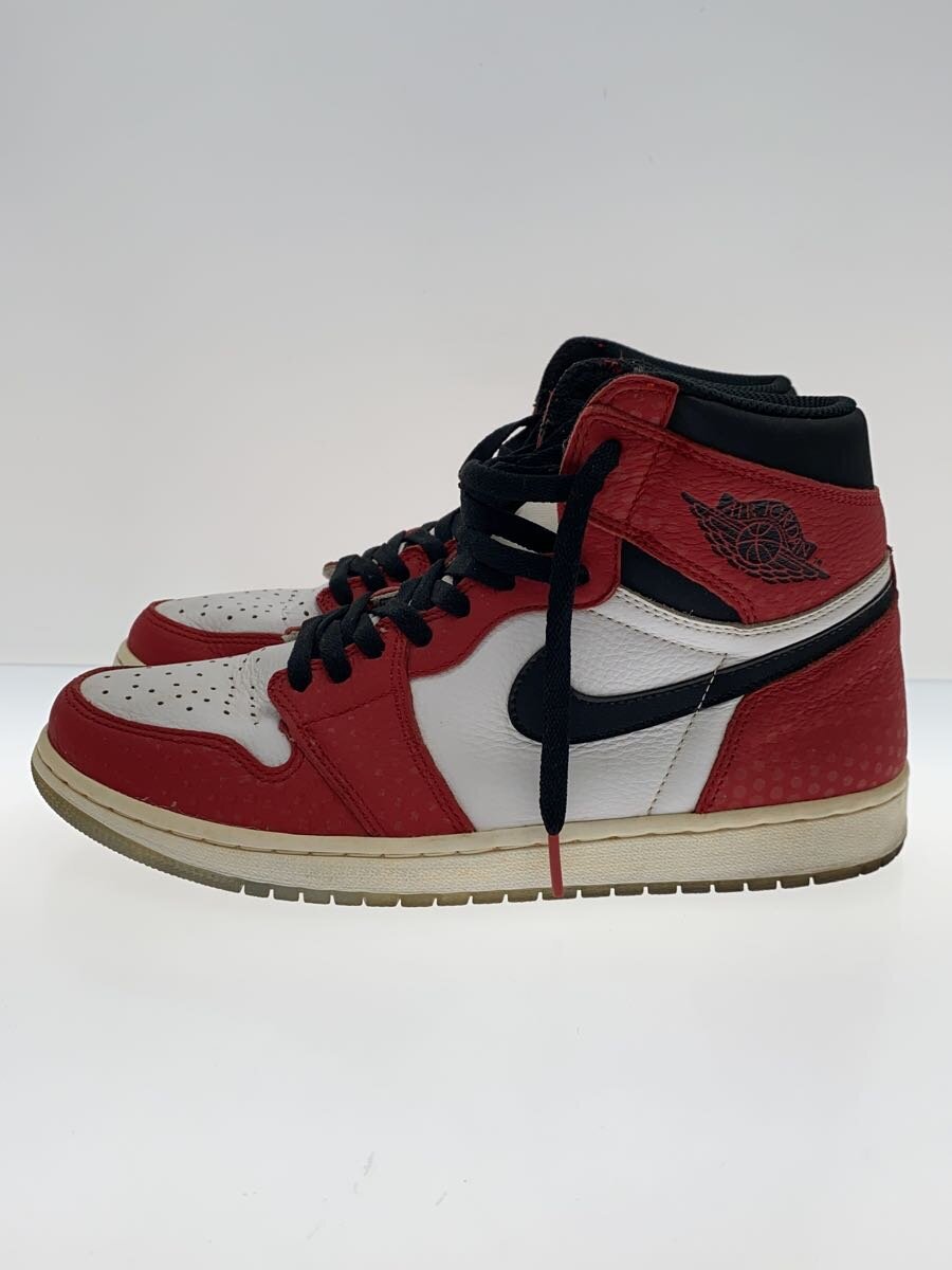 【中古】NIKE◆AIR JORDAN 1 RETRO HIGH OG/エアジョーダン1レトロハイ/赤いこと/28.5珊/RED【シューズ】