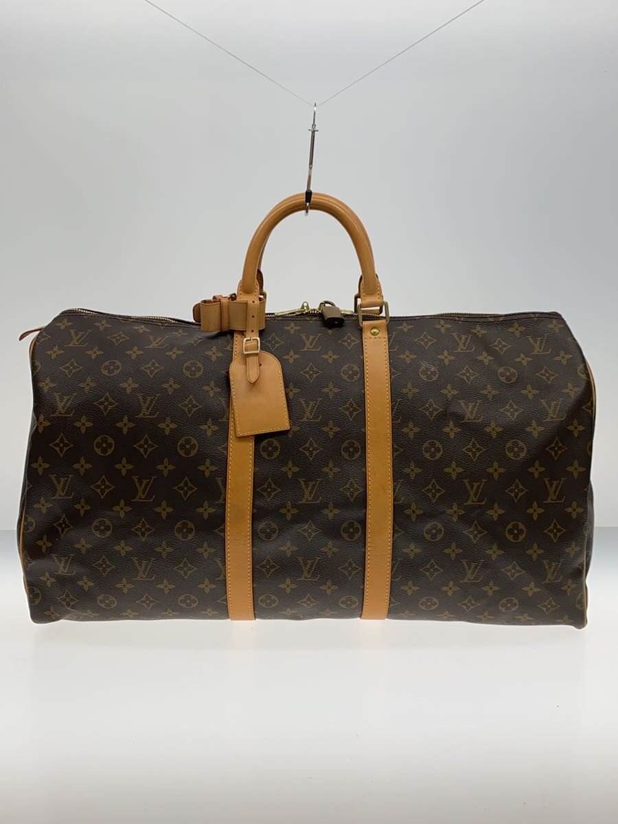 【中古】LOUIS VUITTON◆ルイヴィトン/キーポル・バンドリエール55_モノグラム・キャンバス/PVC/BRW/? NULL ?【バッグ】｜2ｎｄ STREET 店