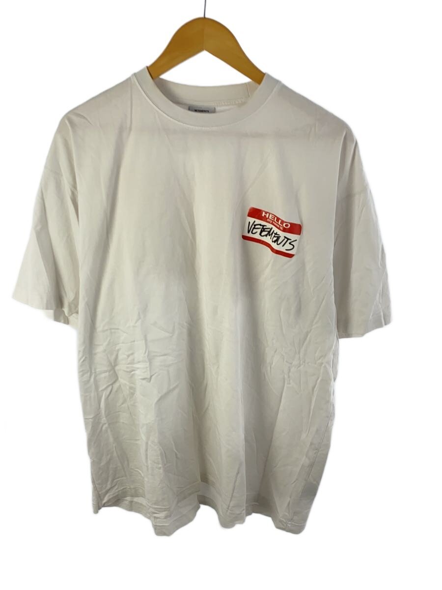 【中古】VETEMENTS◆プルオーバー/S/綿織物/WHT/UE52TR140W【メンズウェア】