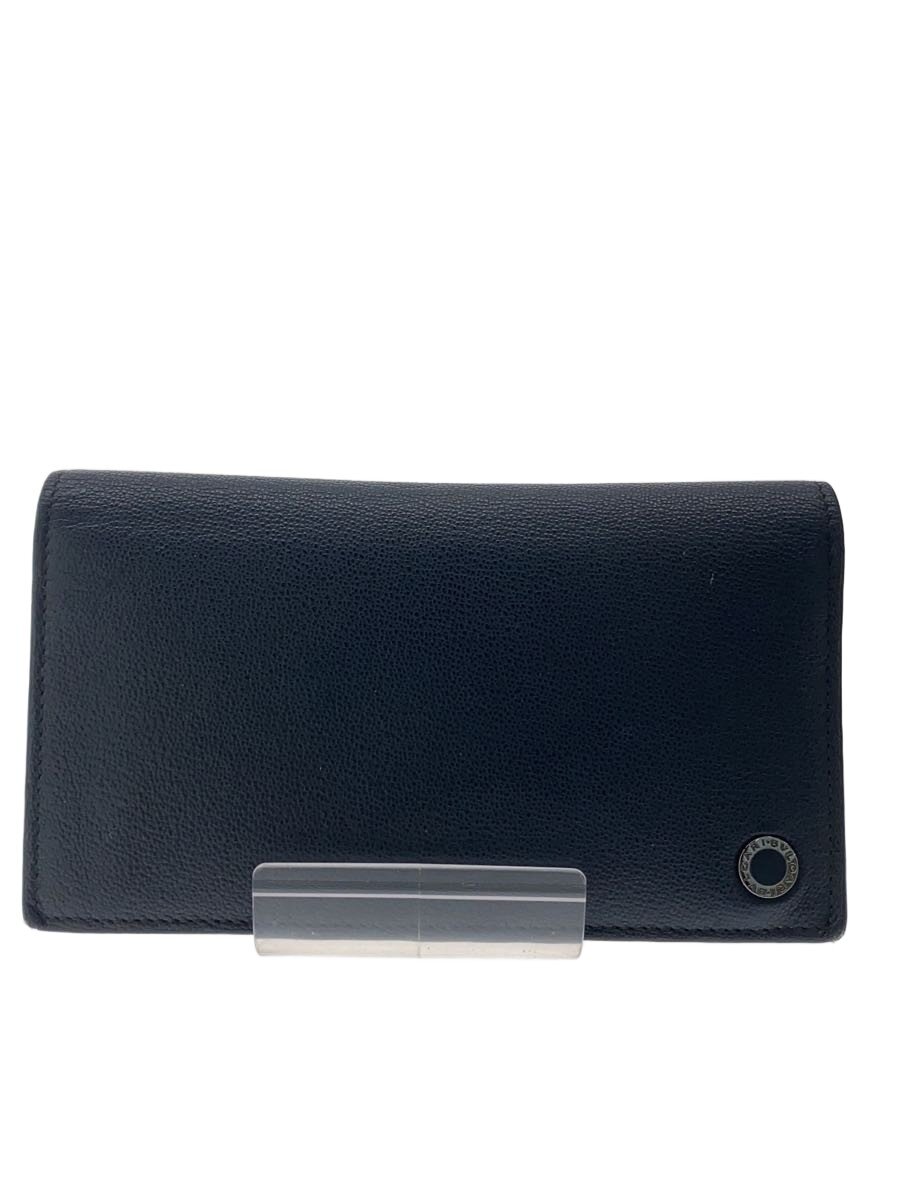 【中古】BVLGARI◆グレインカーフ/ラージウォレット/なめし革/黒いこと/メンズ/291156/角擦れ有//【服飾雑貨他】