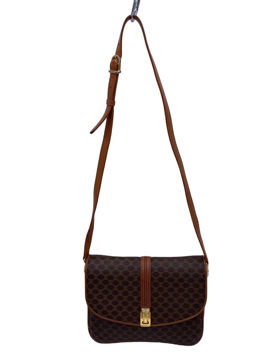 【中古】CELINE◆セリーヌ/ショルダーバッグ/PVC/BRW/モノグラム【御徒面子】