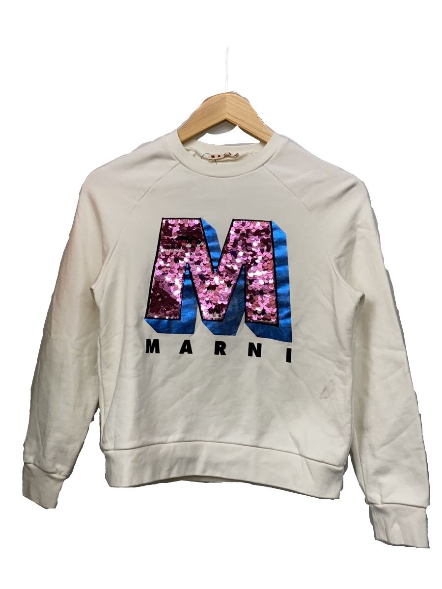 【中古】MARNI◆スパンコールスウェット/10/綿織物/WHT【レディース御召しもの】