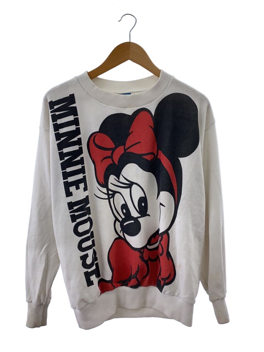 【中古】Disney VINTAGE◆80s/青曳き船/ミニー/USA製/汗水/S/綿織物/WHT【メンズウェア】