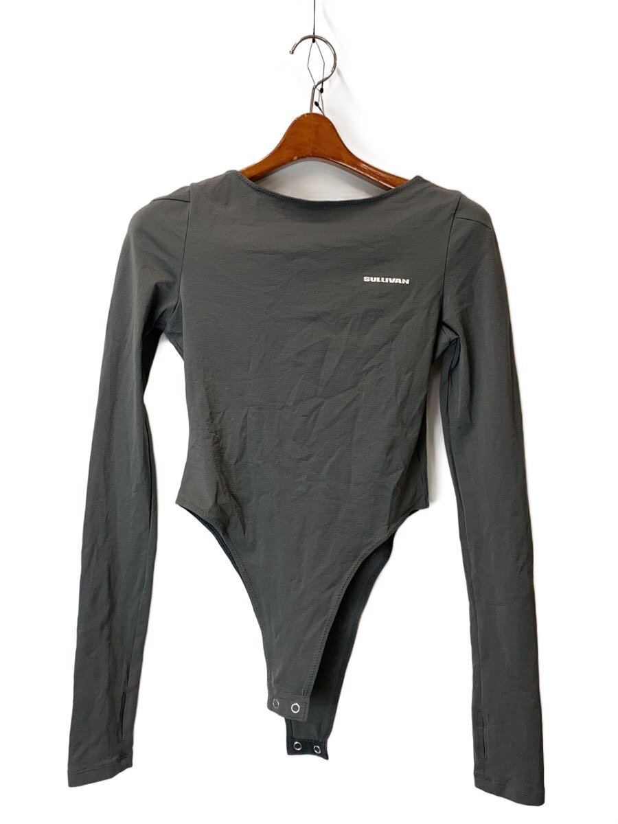 【中古】JOHN LAWRENCE SULLIVAN◆WRINKLED JERSEY BODY SUIT TOP/長袖ティーシャツ/S/ナイロン/GRY//【レディース御召しもの】