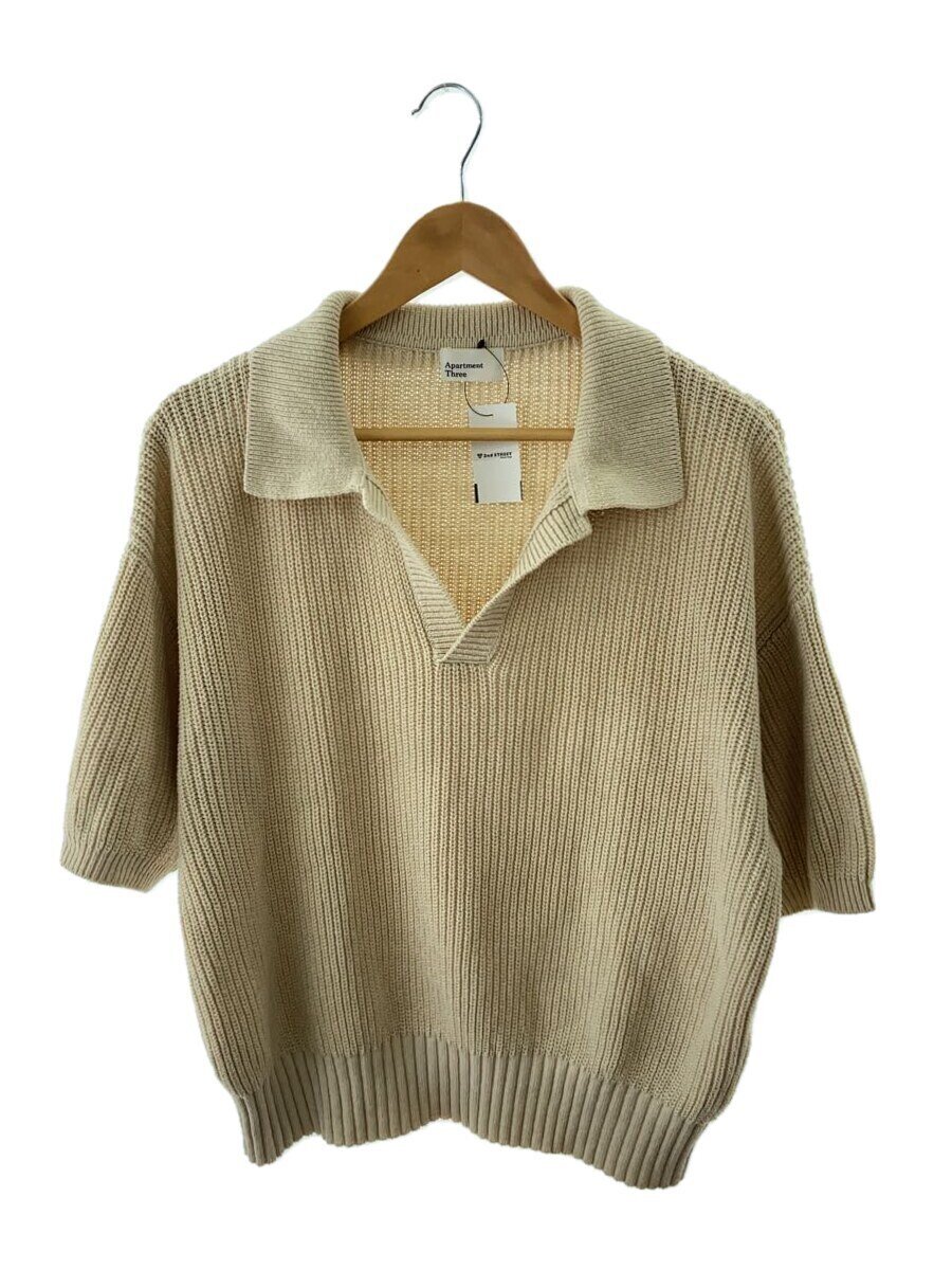 【中古】Apartment Three◆編み物・スウェーター(薄っぺら)/2/綿織物/CRM/ATISN0422001【レディースお召しもの】