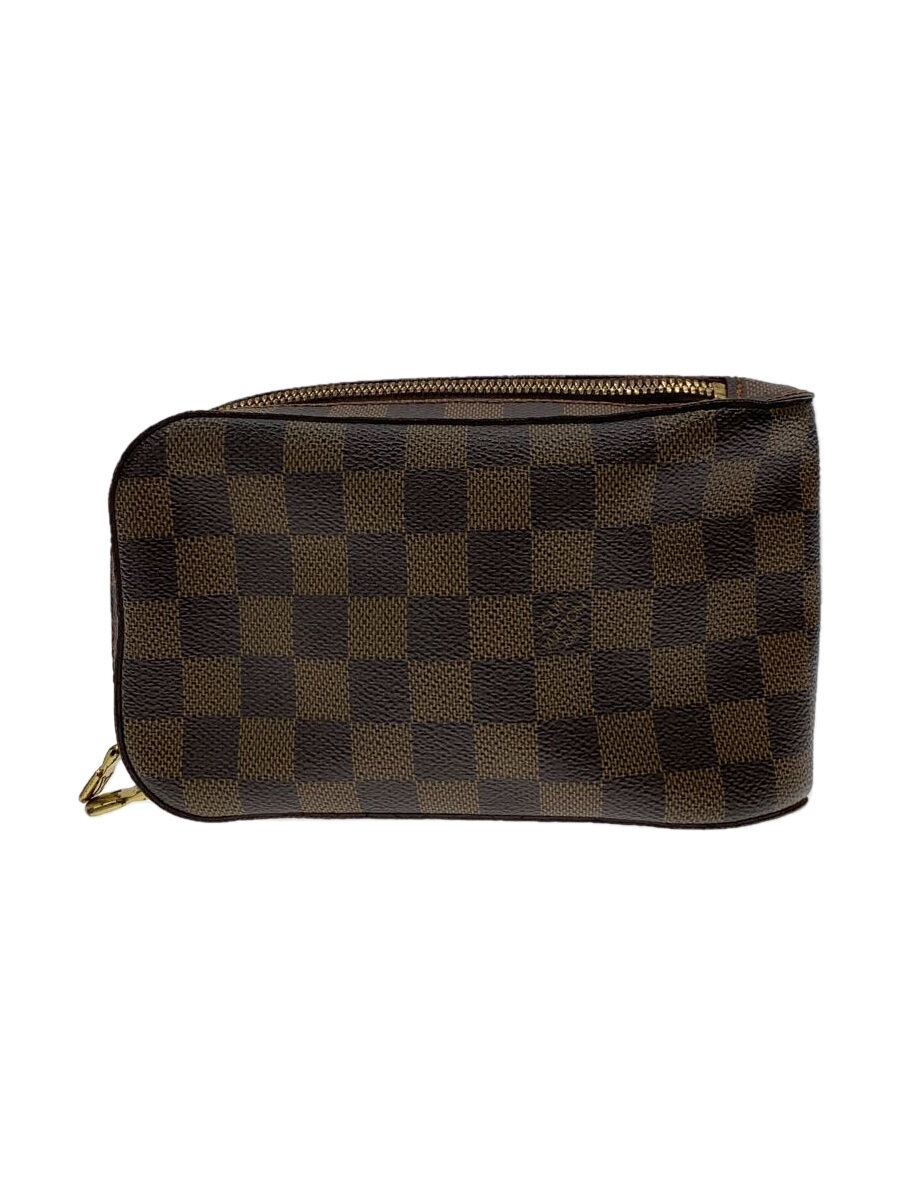 【中古】LOUIS VUITTON◆ジェロニモス_ダミエ・エベヌ/PVC/BRW/総柄//【御徒面子】
