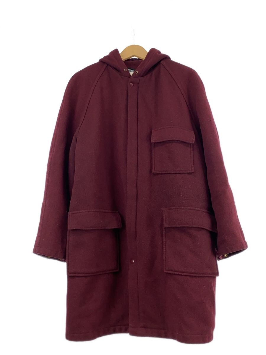 【中古】60s/William Barry/wool melton warm up coat/厚地の外套/BURGUNDY/M【メンズウェア】