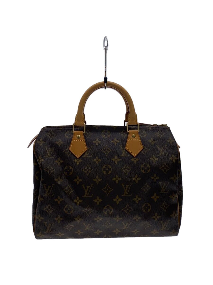 【中古】LOUIS VUITTON◆2)スピーディ30_モノグラム・帆布/PVC/BRW【御徒面子】