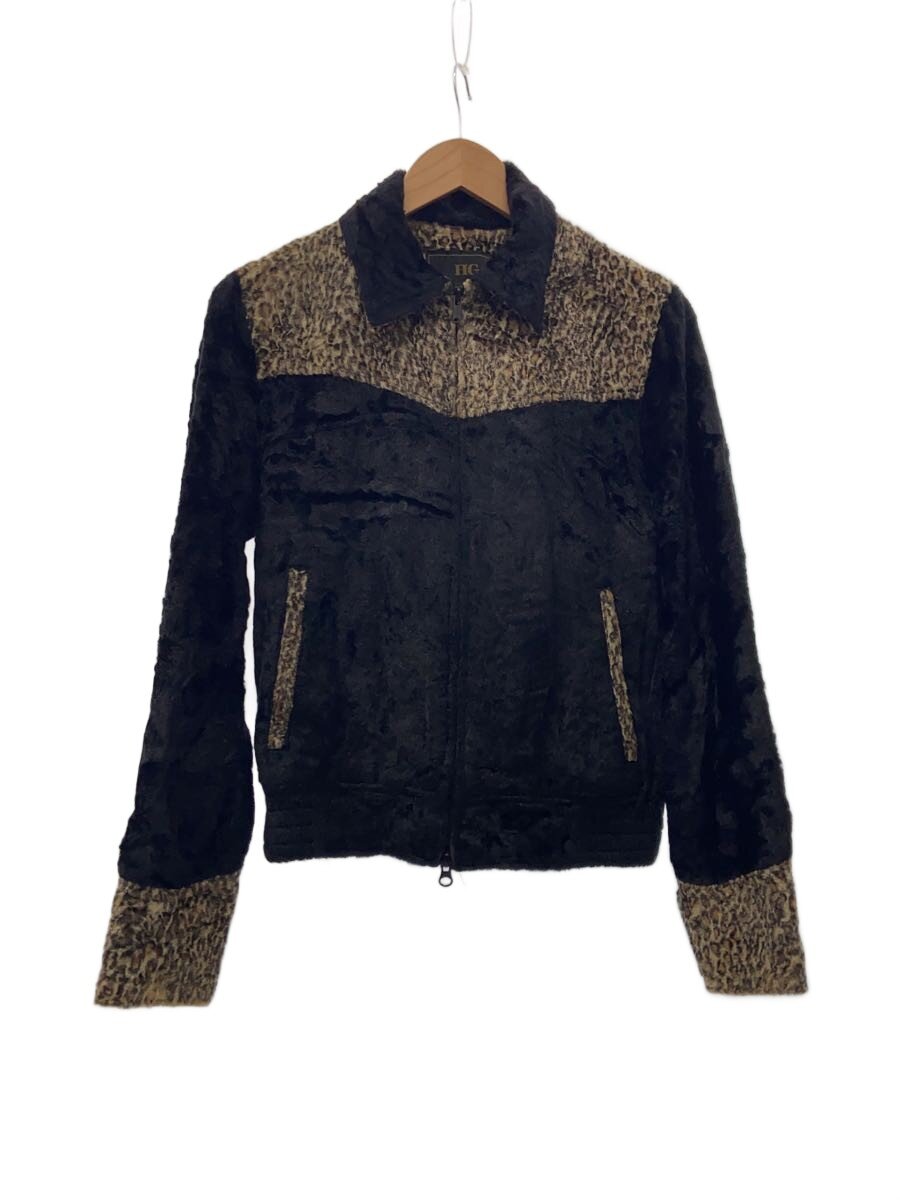 【中古】HYSTERIC GLAMOUR◆レオパード/天鵞絨上衣/S/人絹/BLK【メンズウェア】