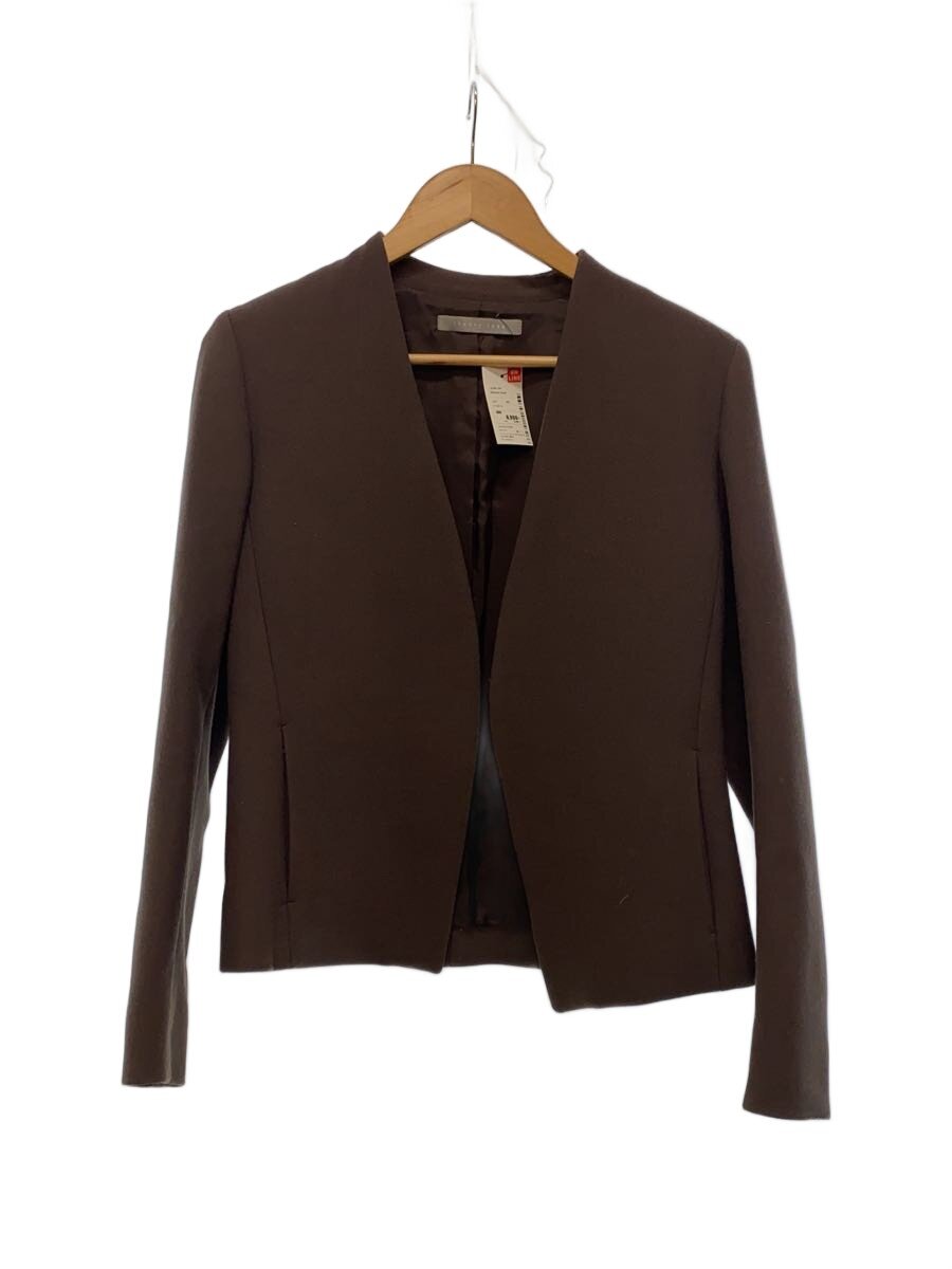 【中古】theory luxe◆テーラードジャケット/40/ポリエステル/BRW/無地/03-3304151【レディース御召しもの】