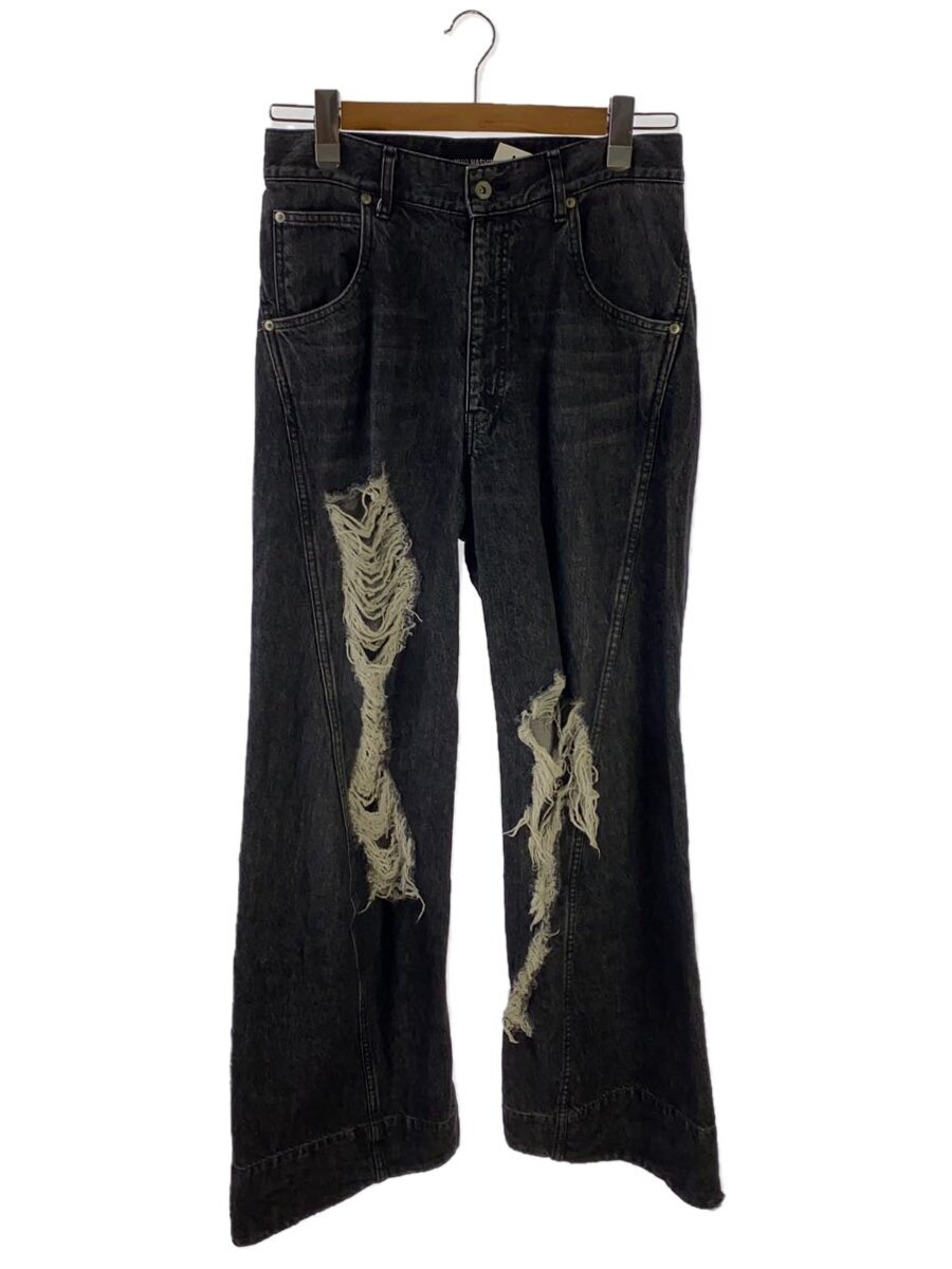 【中古】YUKI HASHIMOTO◆23AW/TWISTED JEANS/下つ方/44/綿織物/BLK/PT-01-0003D【メンズウェア】