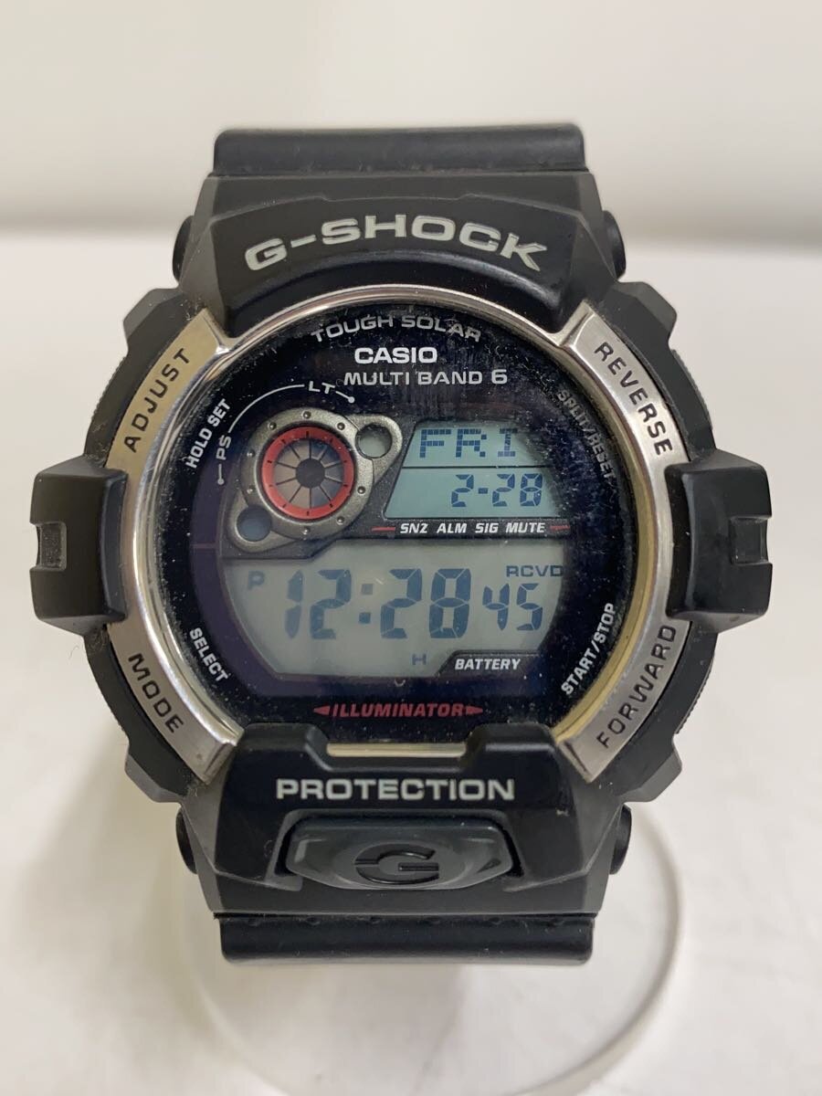 【中古】CASIO◆ソーラーウオッチ・G-SHOCK/デジタル/BLK/BLK【服飾雑貨他】