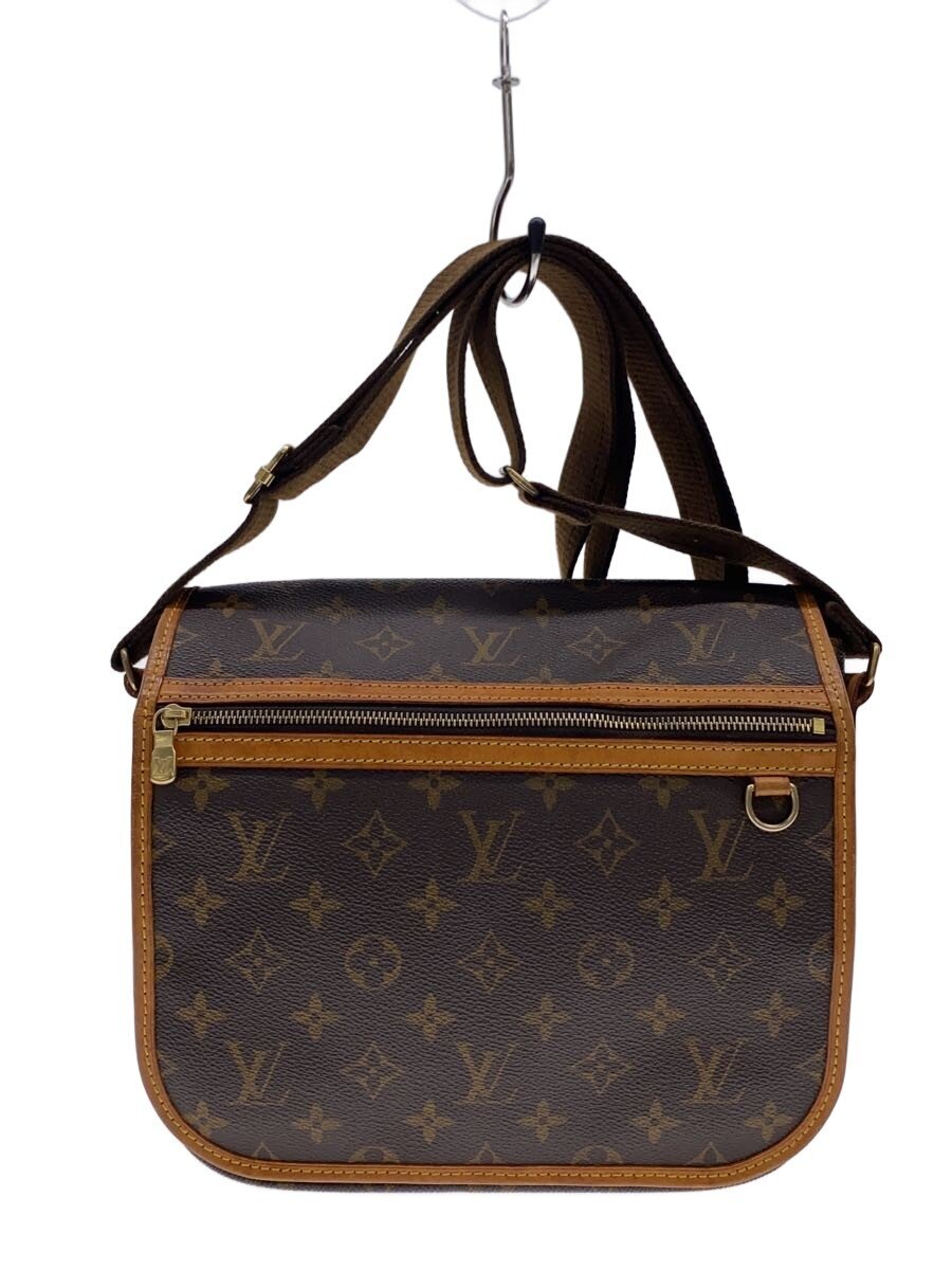 【中古】LOUIS VUITTON◆伝達人PM・ボスフォール_モノグラム・帆布/PVC/BRW/ショルダーバッグ【御徒面子】