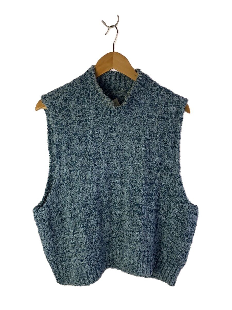 【中古】Maison Margiela◆編み物より良い(薄っぺら)/22aw デニムブークレニット/S/綿織物/青碧/s50一般医0293 s18151【レディース御召しもの】