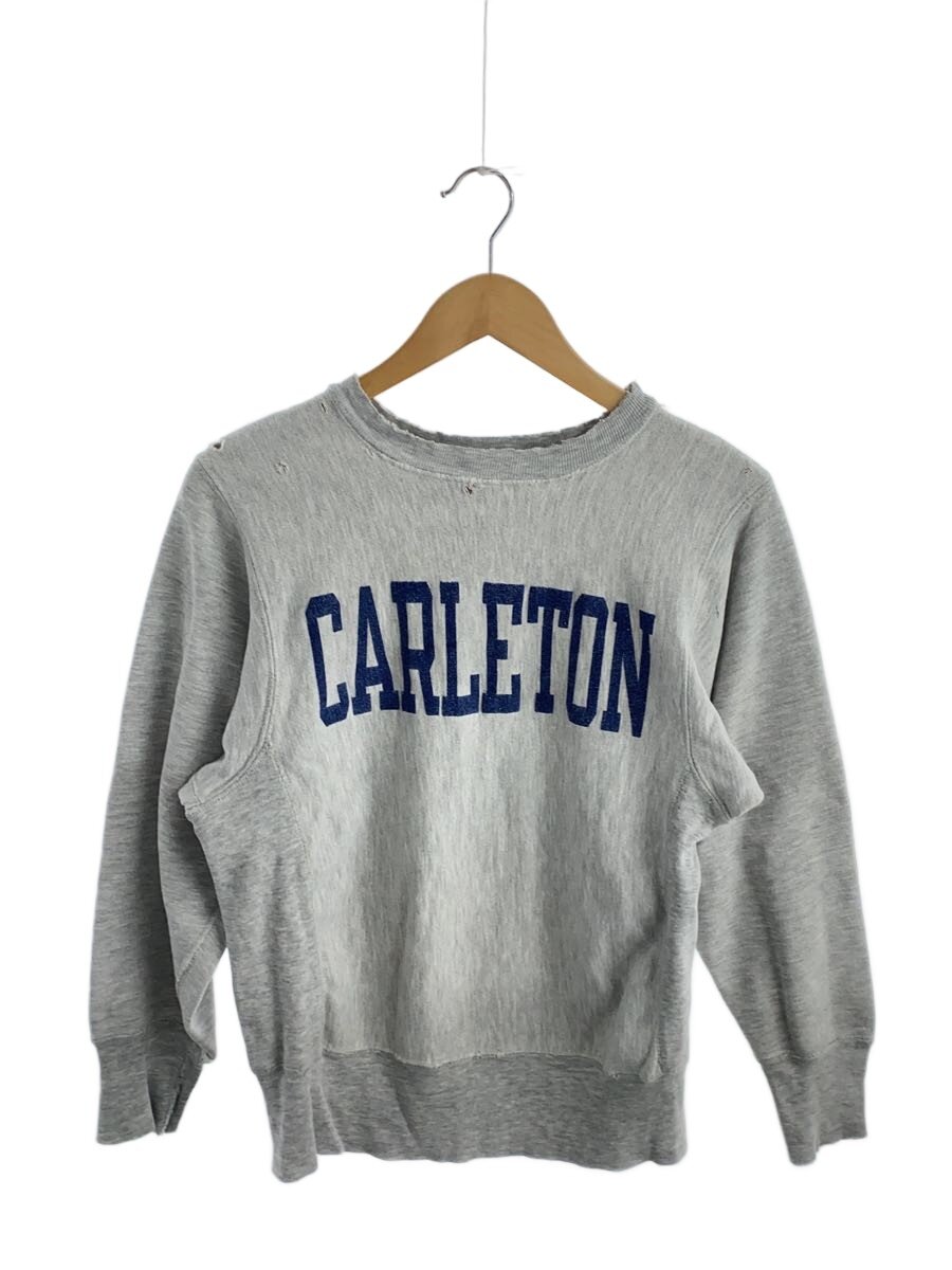 【中古】Champion◆80s/汗水/リバースウィーブ/USA製/トリコタグ/分科大学ロゴタイプ/S/綿織物/GRY【メンズウェア】
