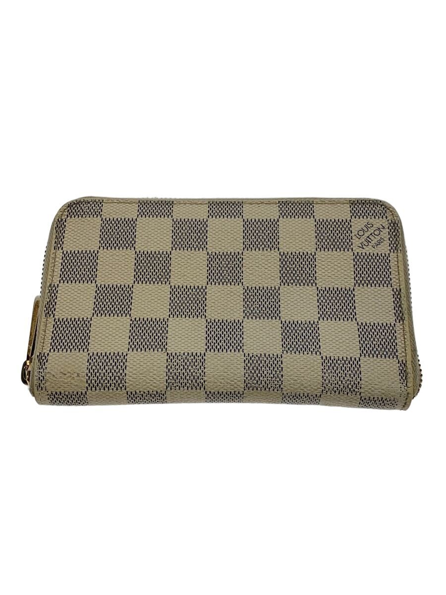 【中古】LOUIS VUITTON◆ジッピー・コンパクトウォレット_ダミエ・アズール/PVC/WHT/レディース【服飾雑貨他】