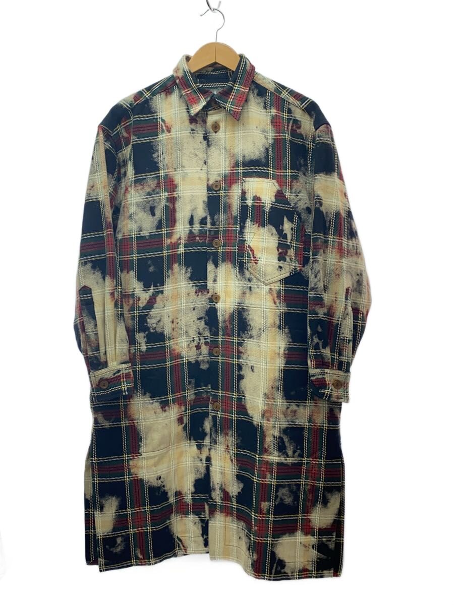 【中古】Vivienne Westwood MAN◆24AW/MIST CHECKロングシャツ/長袖シャツ/46/コットン/クリーム/チェック/249039 7229【メンズウェア】|2nd STREET 店