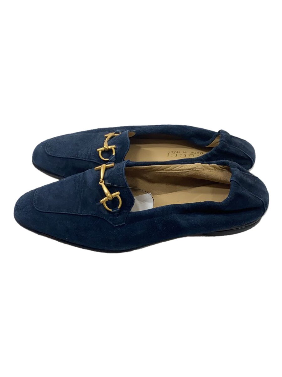 【中古】GUCCI◆置き目毛革/36/NVY/スウェード/1295【シューズ】