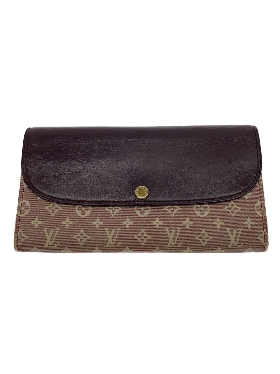 【中古】LOUIS VUITTON◆ポルト・フォイユ・サラ_モノグラム・イディール/帆布/BRD/レディース【服飾雑貨他】