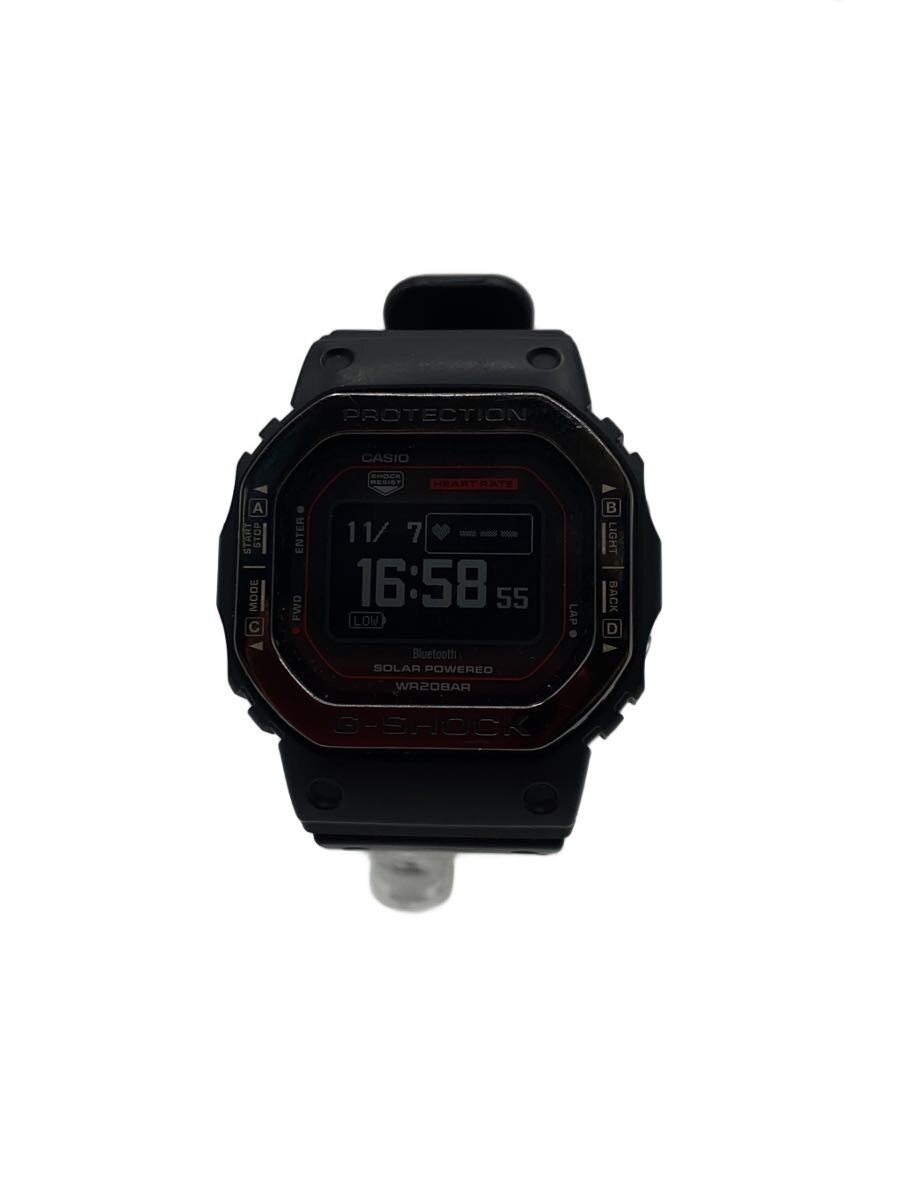 【中古】CASIO◆ソーラーウオッチ_G-SHOCK/デジタル/天然ゴム/BLK/BLK【服飾雑貨他】