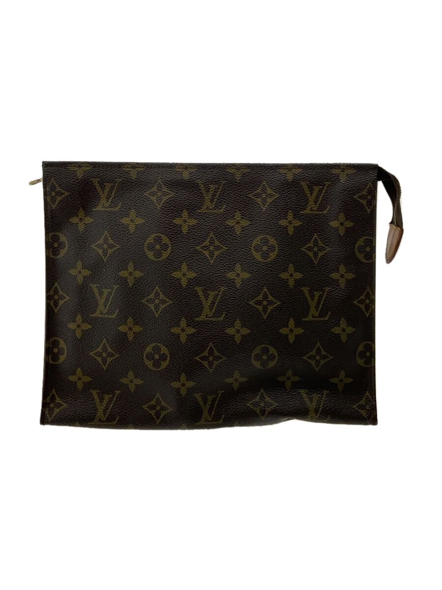 【中古】LOUIS VUITTON◆ポッシュ・トワレット26_モノグラム・帆布/PVC/BRW【御徒面子】