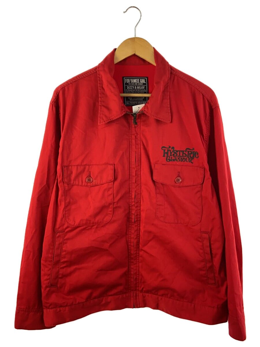 【中古】HYSTERIC GLAMOUR◆上衣/XL/綿織物/RED/刷り上げる/02241AB01【メンズウェア】