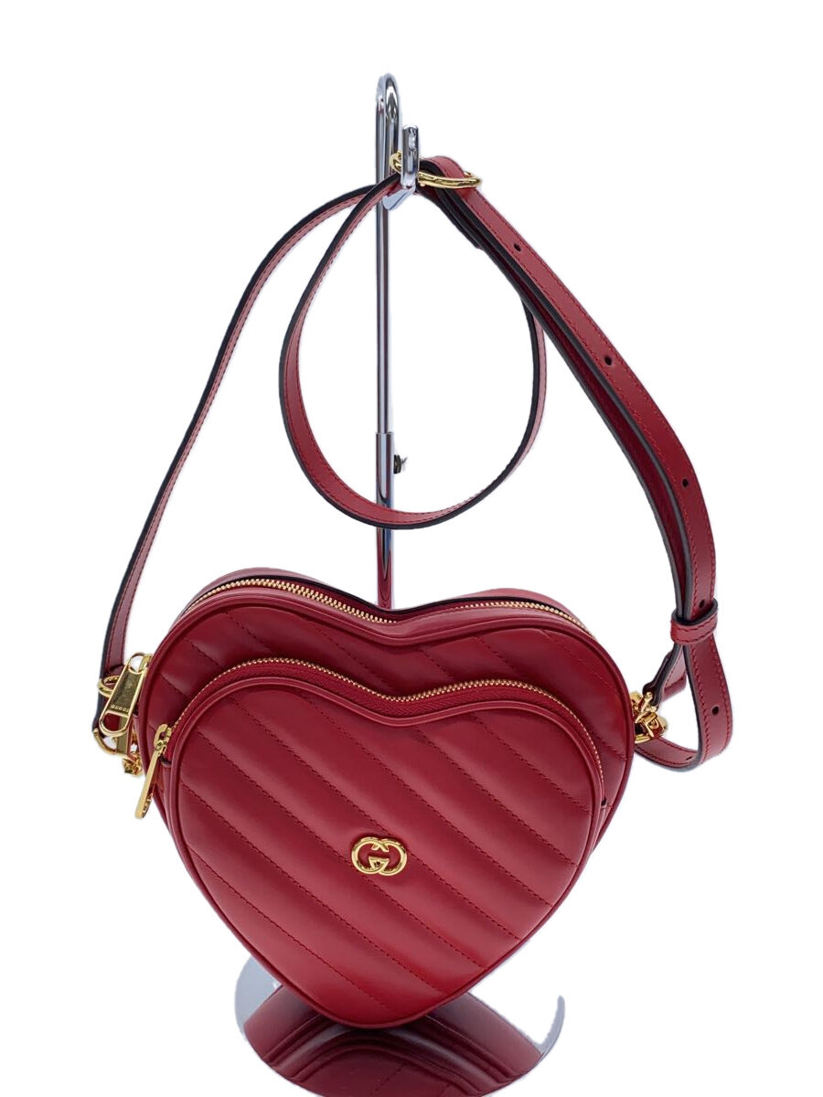 【中古】GUCCI◆ショルダーバッグ/なめし革/RED/751628//【御徒面子】