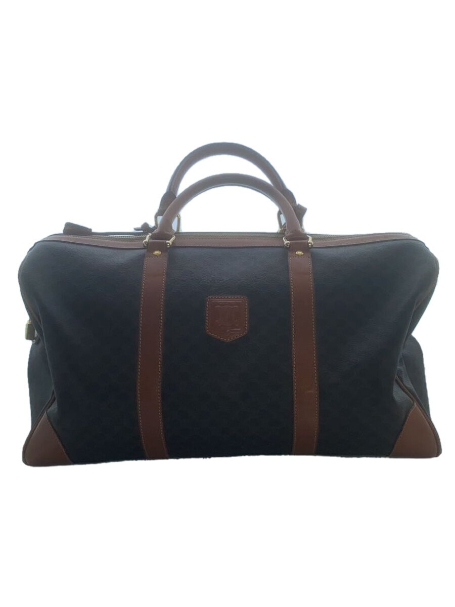 【中古】CELINE◆ボストンバッグ/マカダム柄/BRW/総柄【御徒面子】