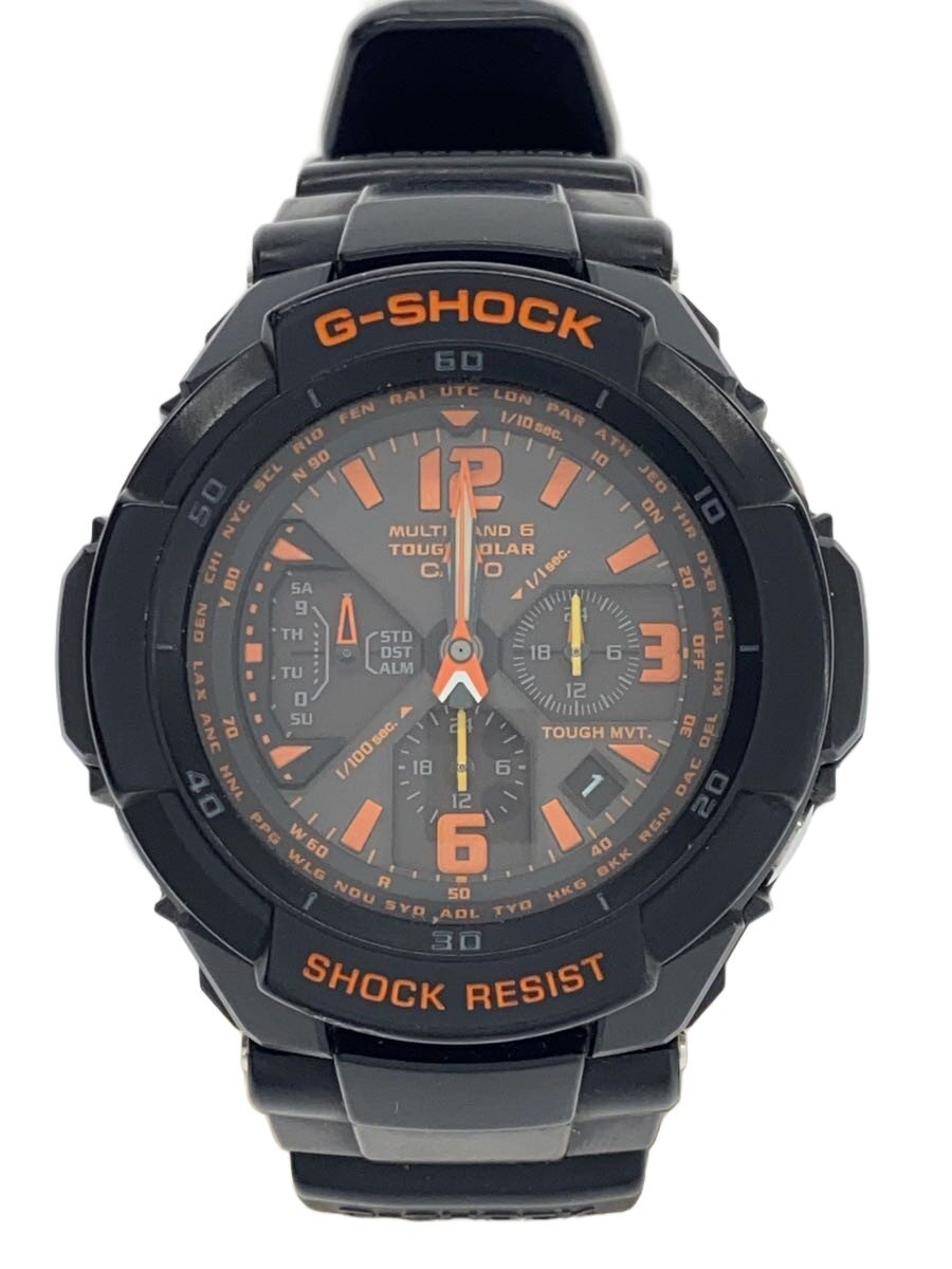 【中古】CASIO◆ソーラーウオッチ/デジアナ/天然ゴム/BLK/BLK/GW-3000B【服飾雑貨他】