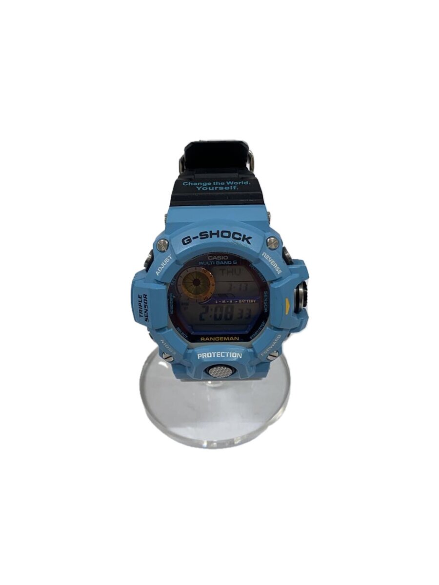 【中古】CASIO◆石英ウオッチ・G-SHOCK/デジタル/天然ゴム/BLK【服飾雑貨他】
