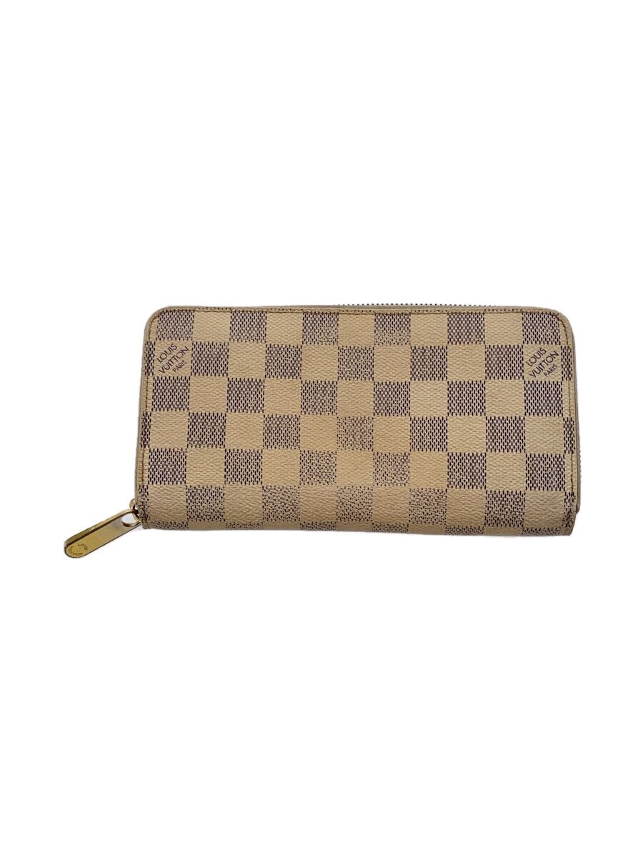 【中古】LOUIS VUITTON◆ジッピー・ウォレット_ダミエ・アズール/PVC/WHT/レディース【服飾雑貨他】