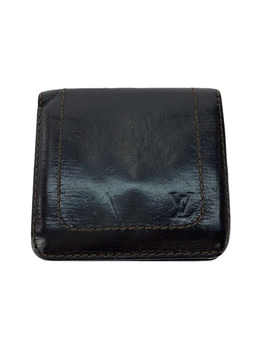 【中古】LOUIS VUITTON◆ポルト・ビエ・3カルト・クレディ_ユタ/レザー/BRW/M92996/メンズ/使用感【服飾雑貨他】