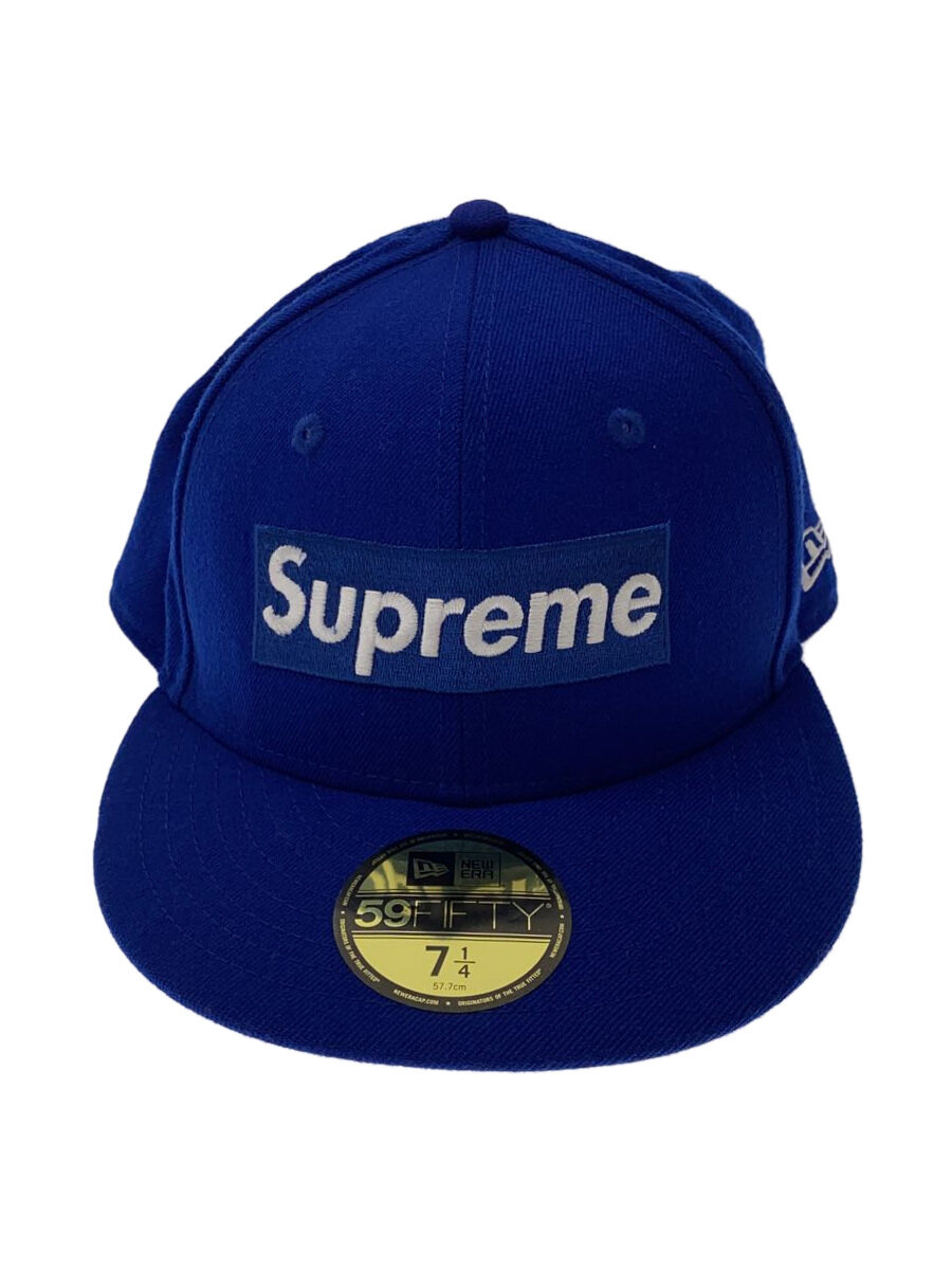 【中古】Supreme◆17SS/PLAYBOY BOX LOGO CAP/旗がしら/7 1/4/羊毛/BLU/メンズ【服飾雑貨他】