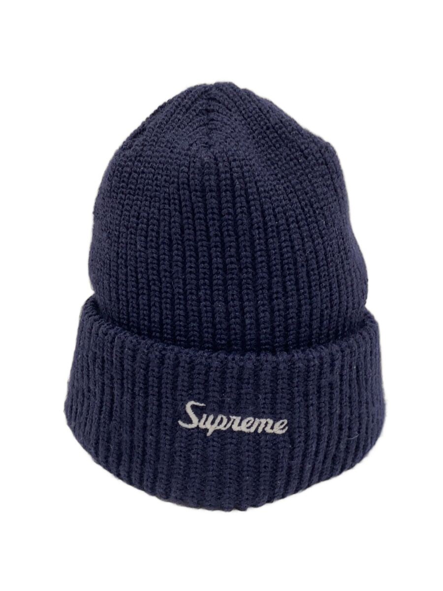 【中古】Supreme◆書きあらわす体ロゴタイプ/ビーニー/編み物旗がしら/--/アクリル樹脂/NVY/メンズ【服飾雑貨他】