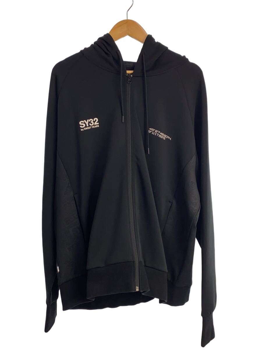 【中古】SY32 by SWEET YEARS◆ジップパーカー/--/ポリエステル/BLK/12561DF【メンズウェア】