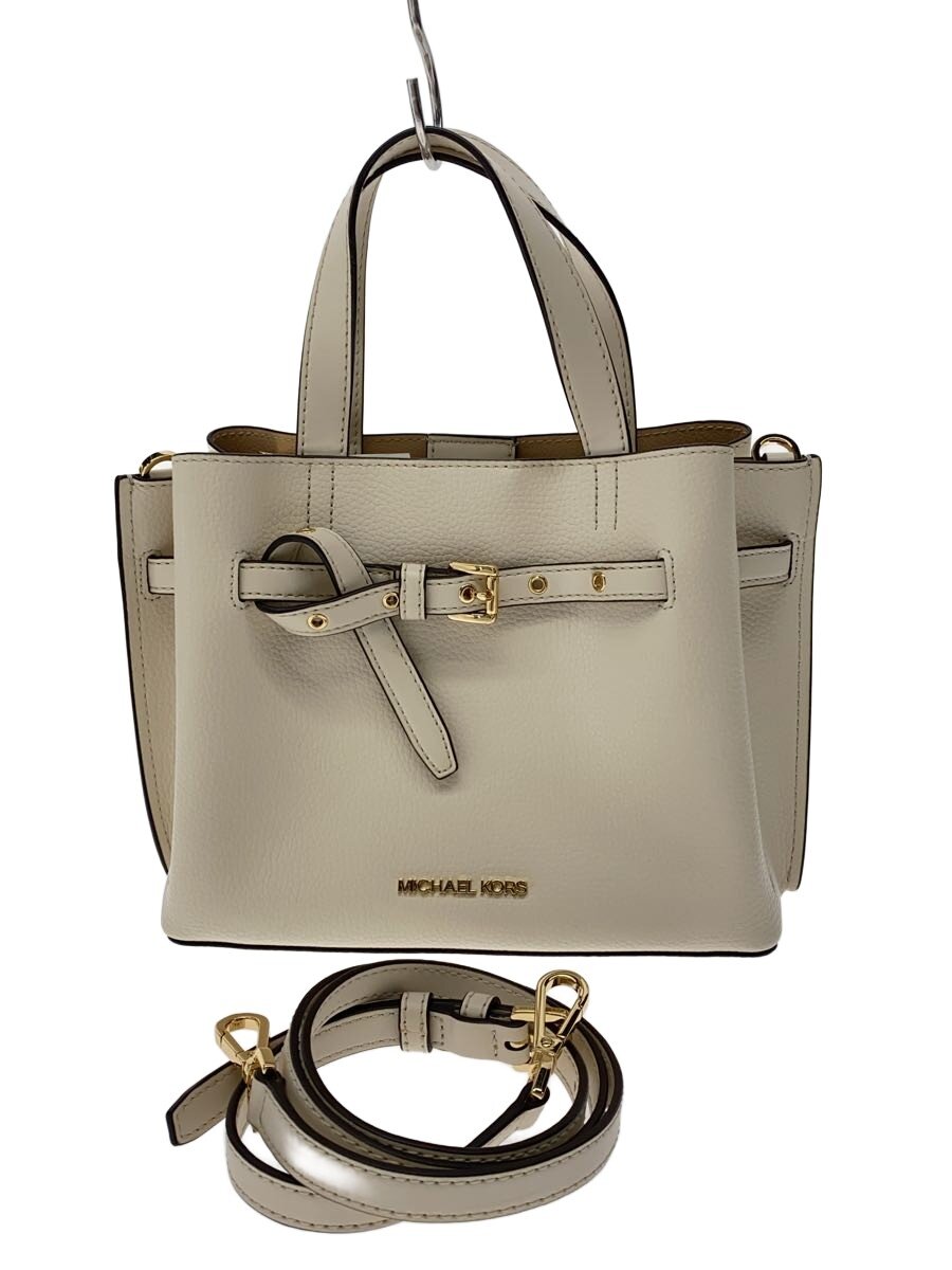 【中古】MICHAEL KORS◆ハンドバック/--/CRM/無地【御徒面子】