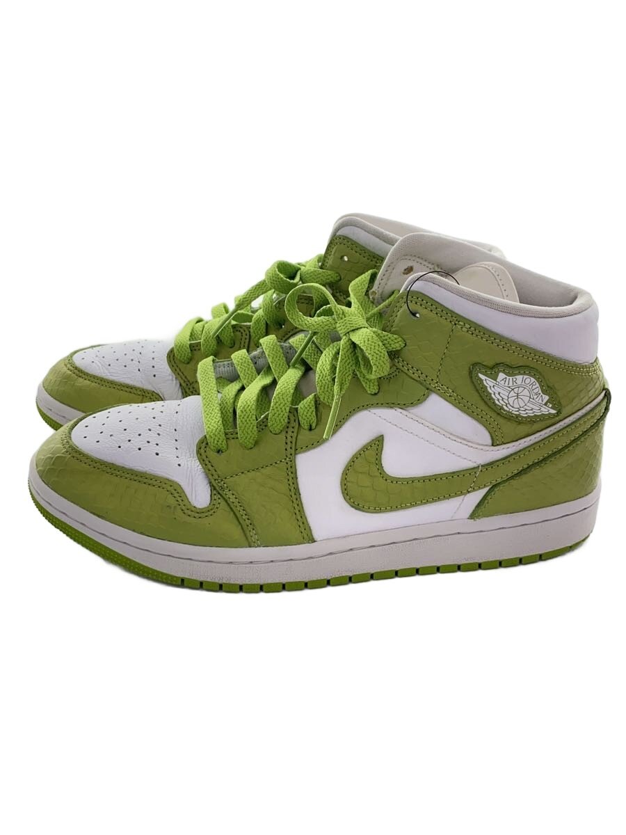 【中古】NIKE◆AIR JORDAN 1 MID SE_エアジョーダン 1 ミッド SE/27珊/GRN【シューズ】