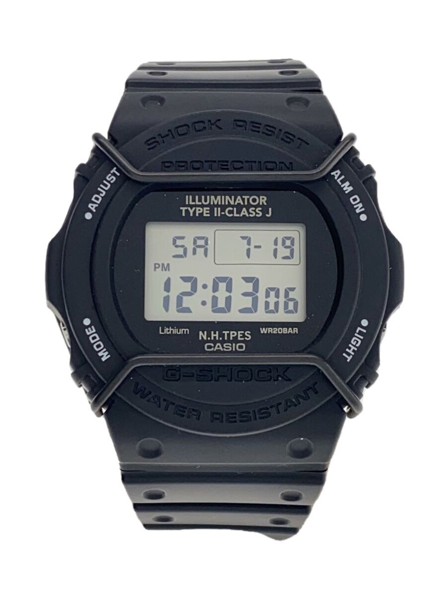【中古】CASIO◆ウオッチ/デジタル/天然ゴム/BLK/BLK/DW-5700NH【服飾雑貨他】