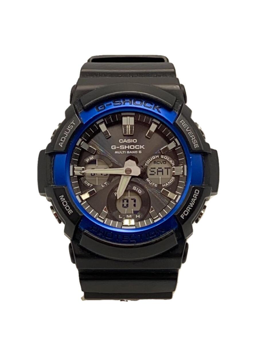 【中古】CASIO◆ソーラーウオッチ・G-SHOCK/デジアナ/BLK/BLK【服飾雑貨他】