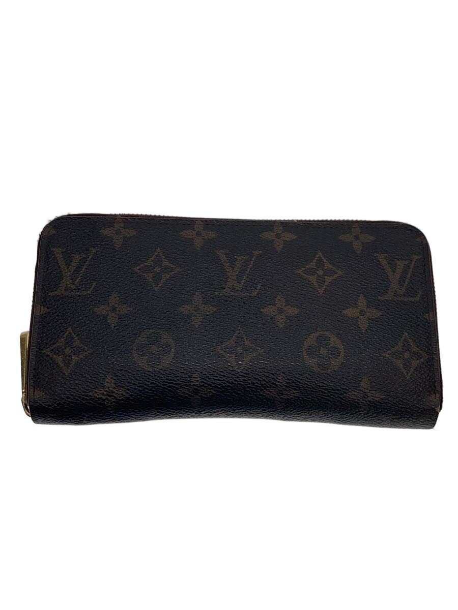 【中古】LOUIS VUITTON◆1)ジッピー・ウォレット_モノグラム・帆布/PVC/BRW/総柄/レディース【服飾雑貨他】