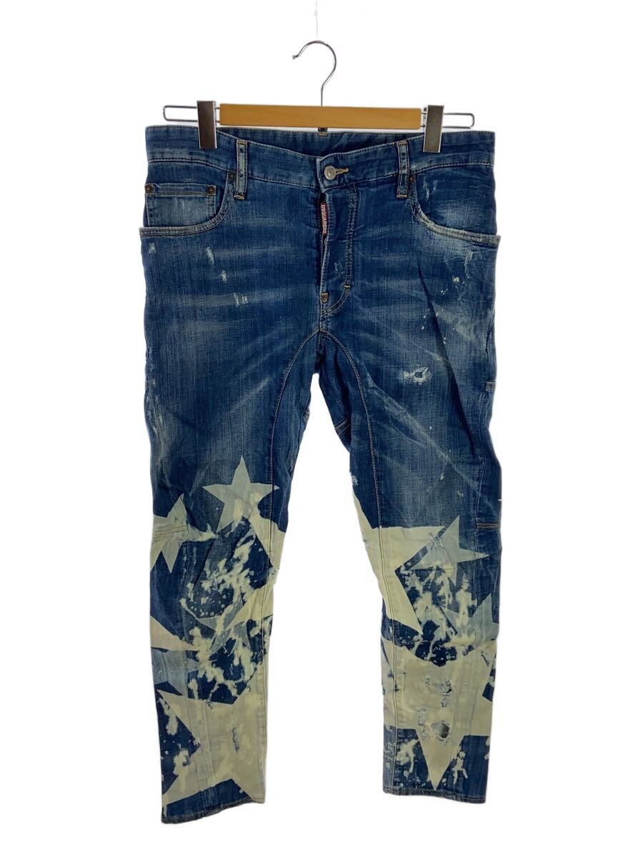 【中古】DSQUARED2◆17SS/Tidy Biker Jeans/ダメージ加工/スターペイントデニムパンツ/46/コットン//【メンズウェア】｜2ｎｄ STREET 店