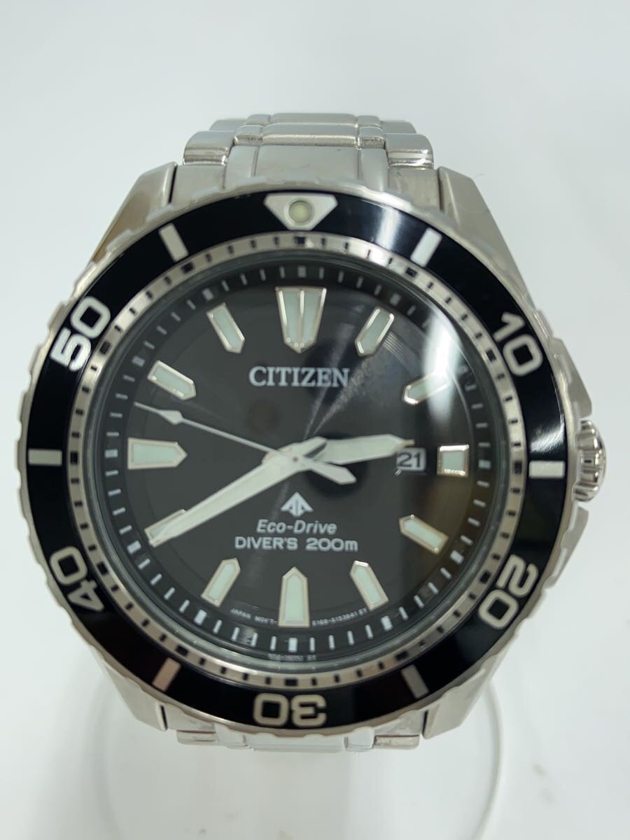 【中古】CITIZEN◆ソーラー腕時計/アナログ/ステンレス/BLK/E168-003FR01【服飾雑貨他】|2nd STREET 店