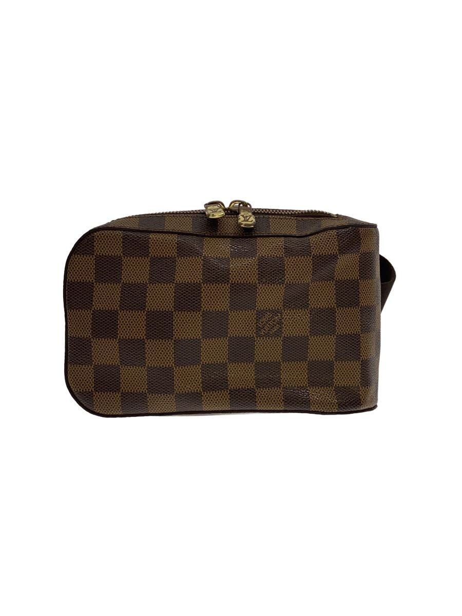 【中古】LOUIS VUITTON◆ジェロニモス_ダミエ・エベヌ/PVC/BRW【御徒面子】